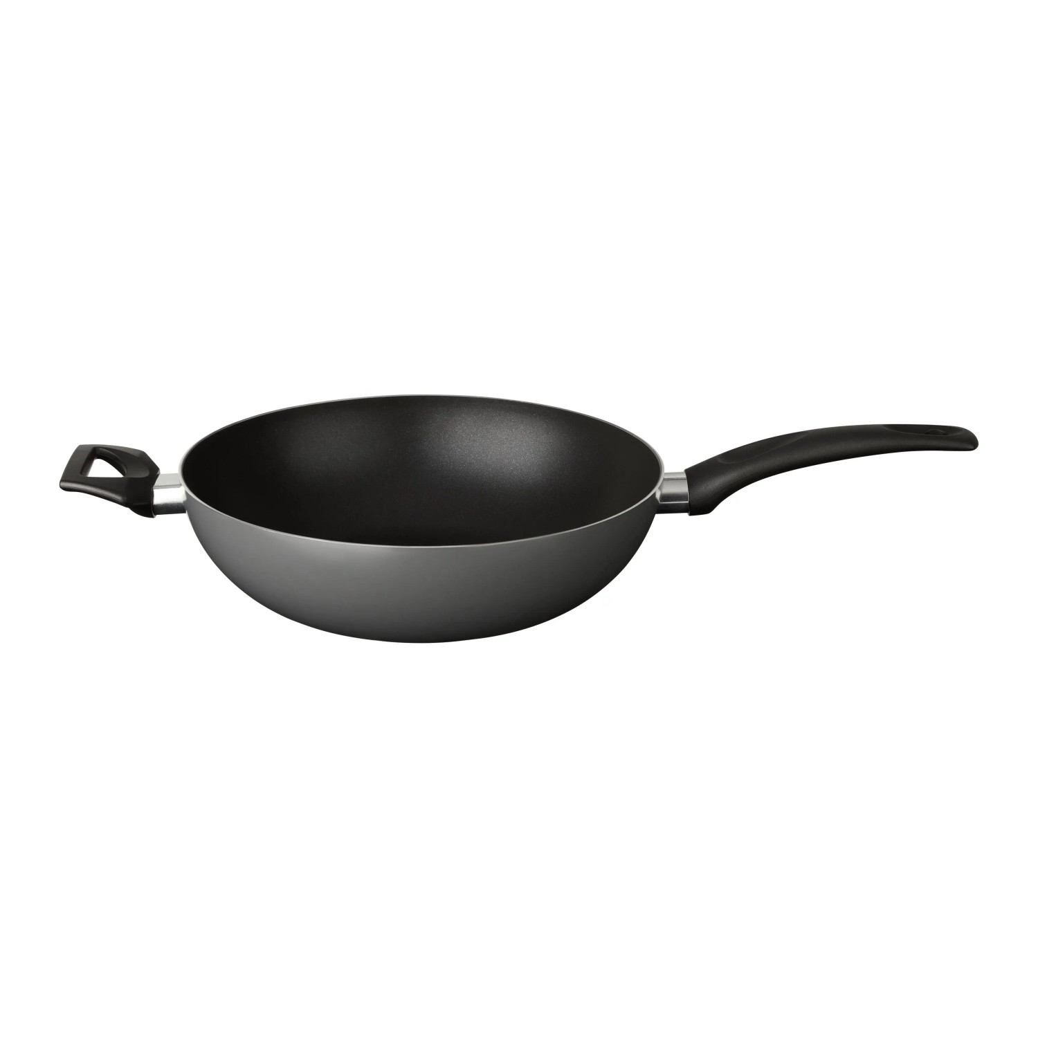 Based Wok Ronny Grau/Schwarz Ø ca. 28cm