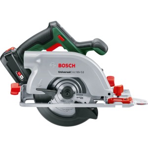 Bosch Akku-Kreissäge UniversalCirc 18V-53 mit Akku, Handkreissäge für präzise Holzschnitte.