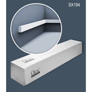 ORAC DECOR SX194 Sockelleisten Set, 60 weiße Stuckleisten (120 m) im Karton.