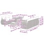 vidaXL Garten-Sofa-Set, 10-teilig, schwarz, Poly Rattan, mit Maßen. Gartenmöbel für Terrasse und Garten.