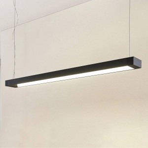 Moderne LED Büroleuchte Cuna in Schwarz aus Aluminium für Arbeitszimmer & Büro.