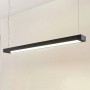 Moderne LED Büroleuchte Cuna in Schwarz aus Aluminium für Arbeitszimmer & Büro.