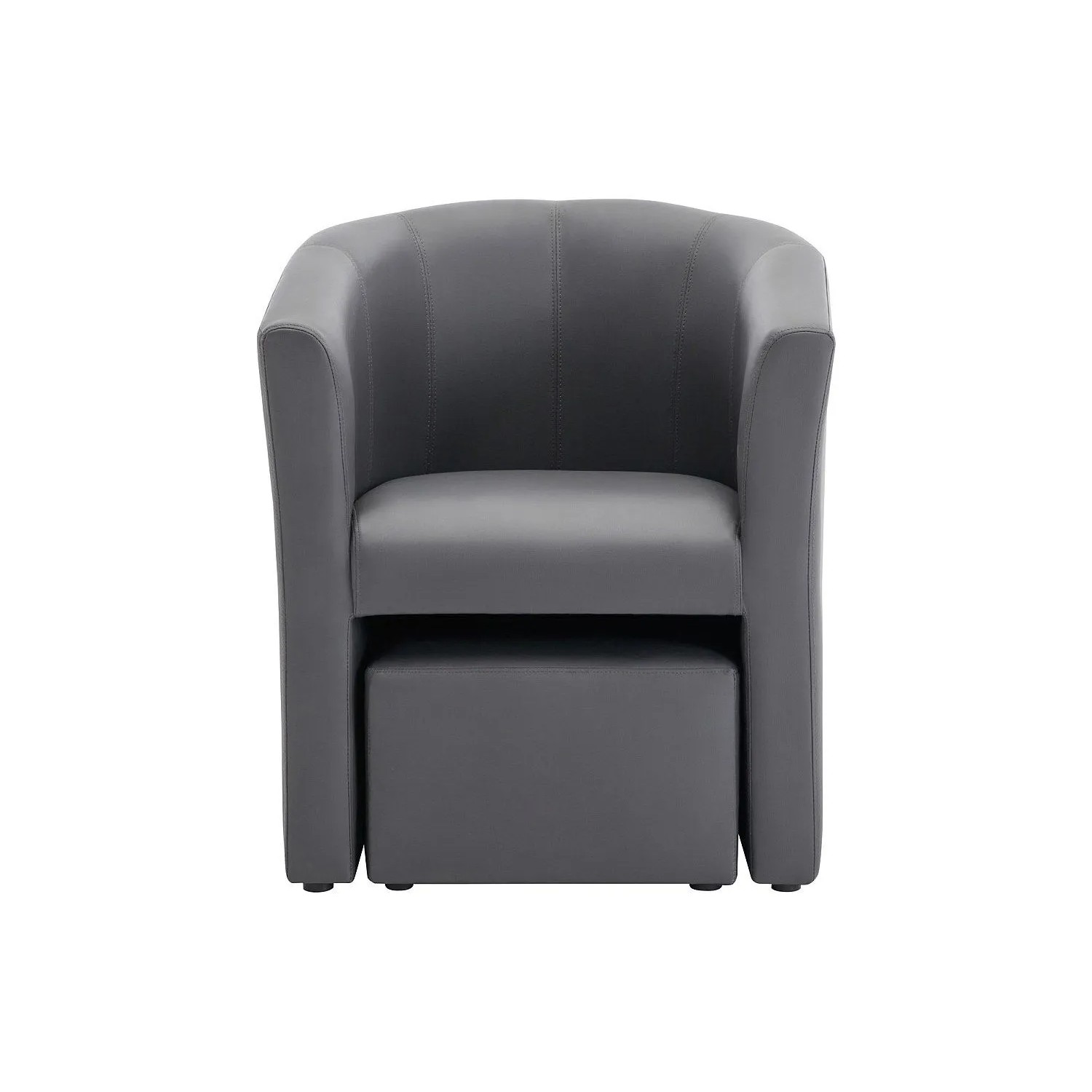 Vente-unique Sessel Mit Gerader Rückenlehne Jovana Grau 65 cm