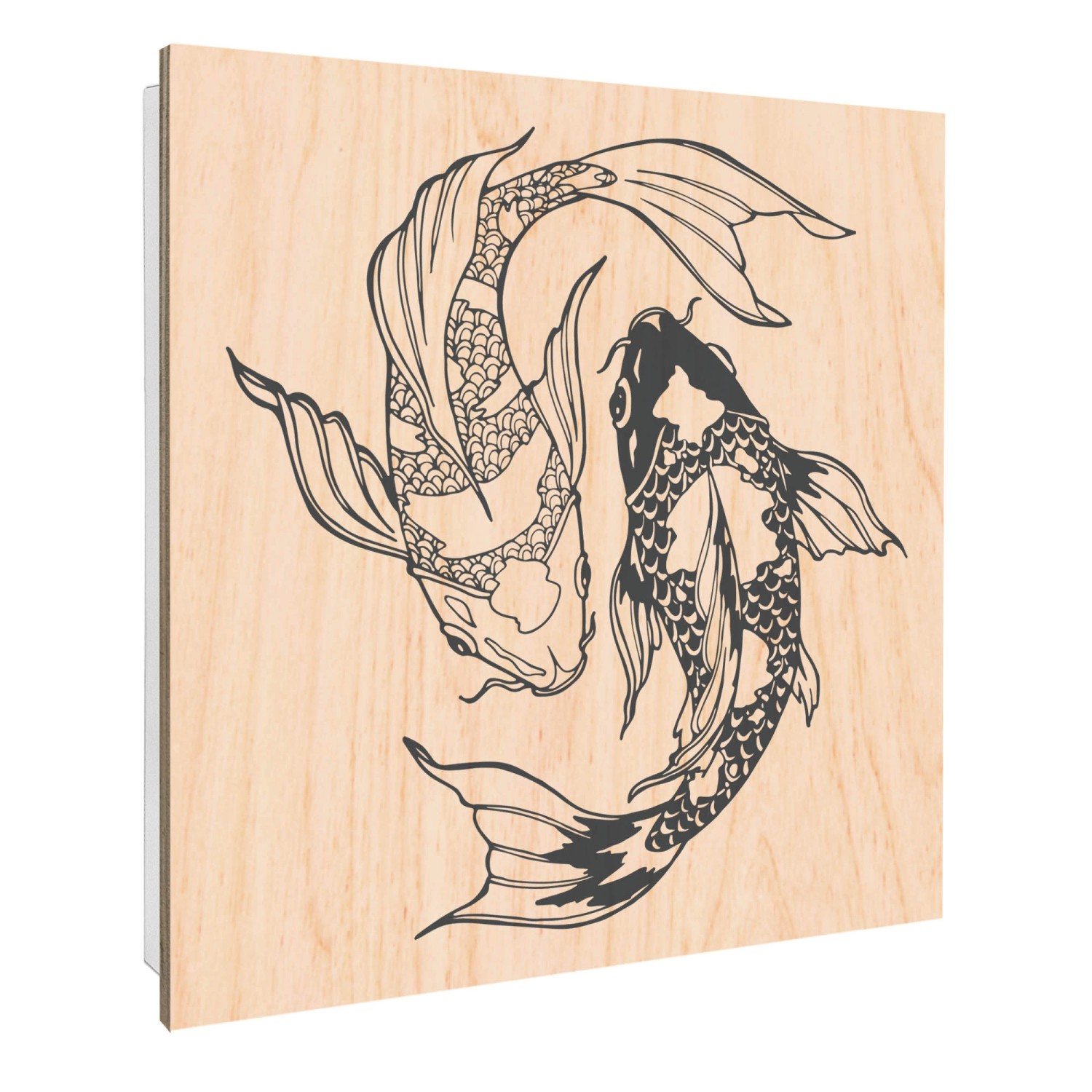 Banjado Schlüsselkasten mit Holzfront 30x30cm Weiß Scharnier Links 50 Haken günstig online kaufen