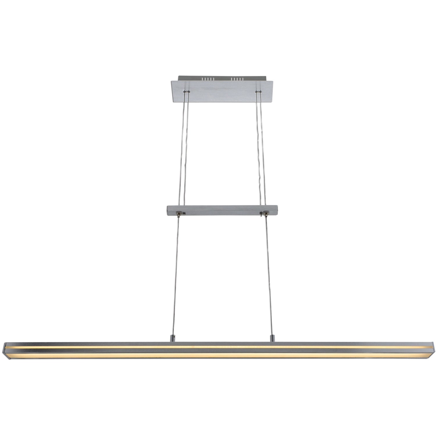 Moderne LED-Pendelleuchte Straight, 103,5 cm, aus Aluminium. Dimmbar und höhenverstellbar.