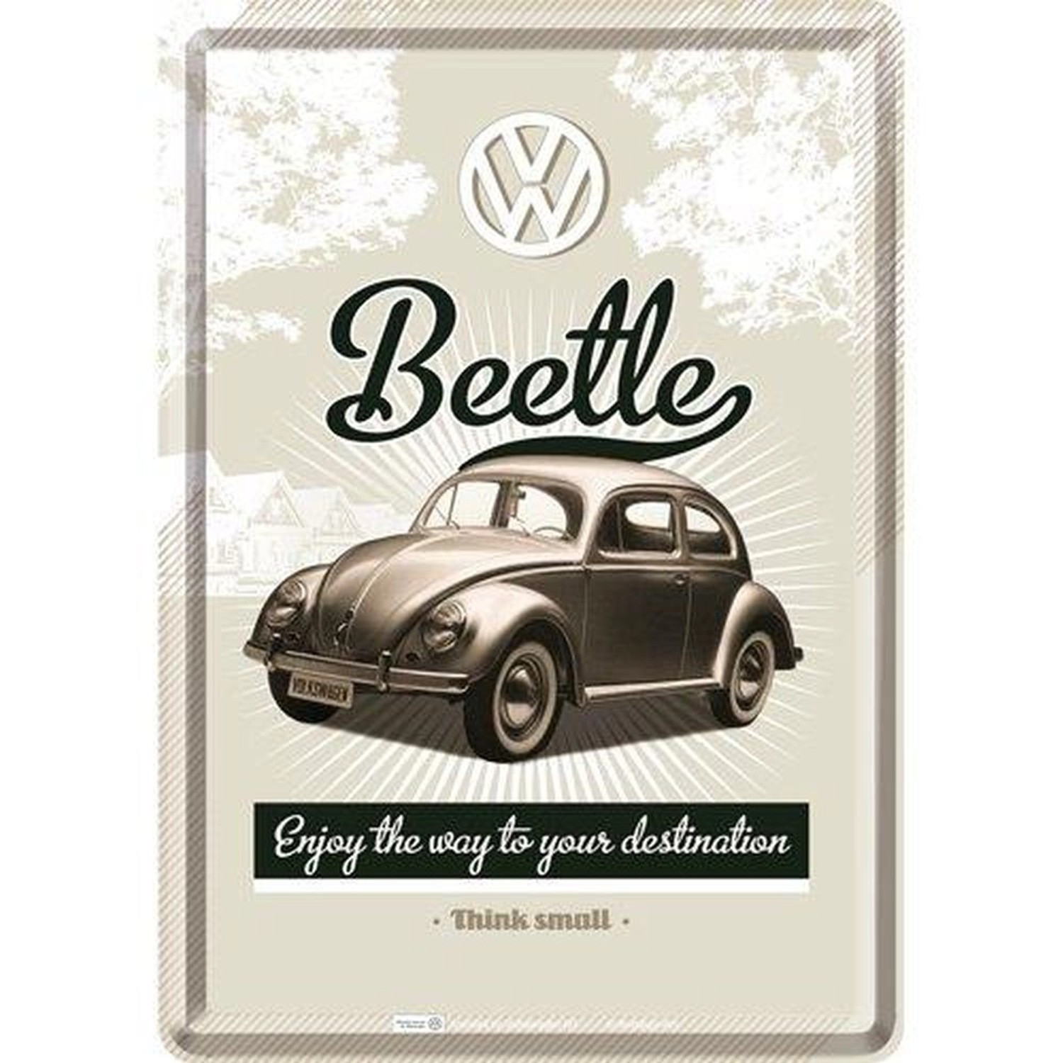 Nostalgic-Art Blechpostkarte - Volkswagen - VW Retro Beetle günstig online kaufen