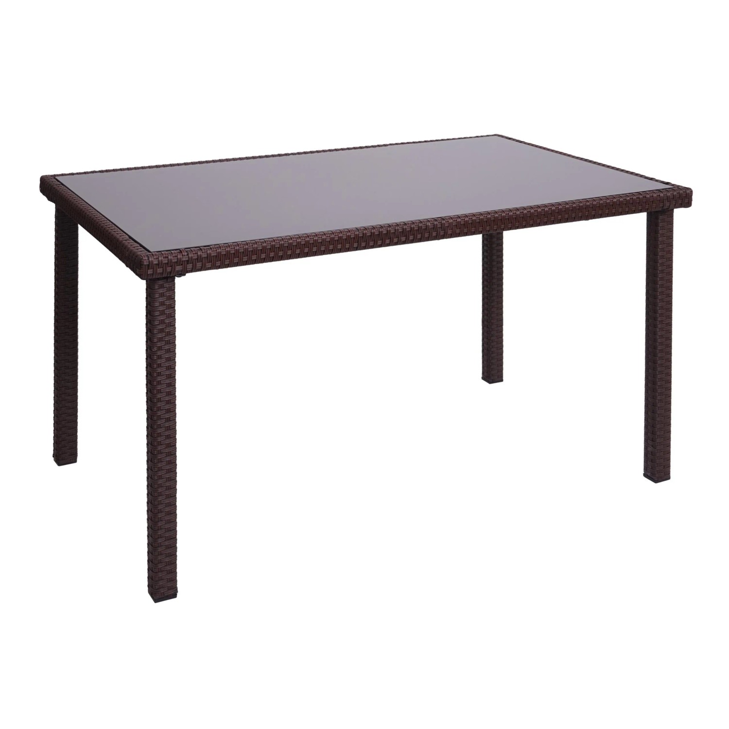 MCW Poly-Rattan Tisch G19 Braun