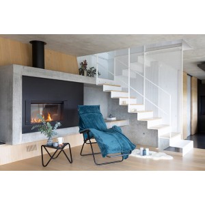 Lafuma Relaxliege mit Flocon Fleece-Decke in Inuit Beige für extra Komfort.