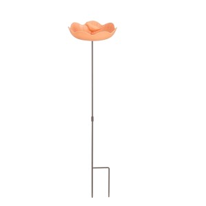 Mica Decorations Vogeltränke, Ø 20,5cm, orange, rosa oder grün, für Gartendekoration.