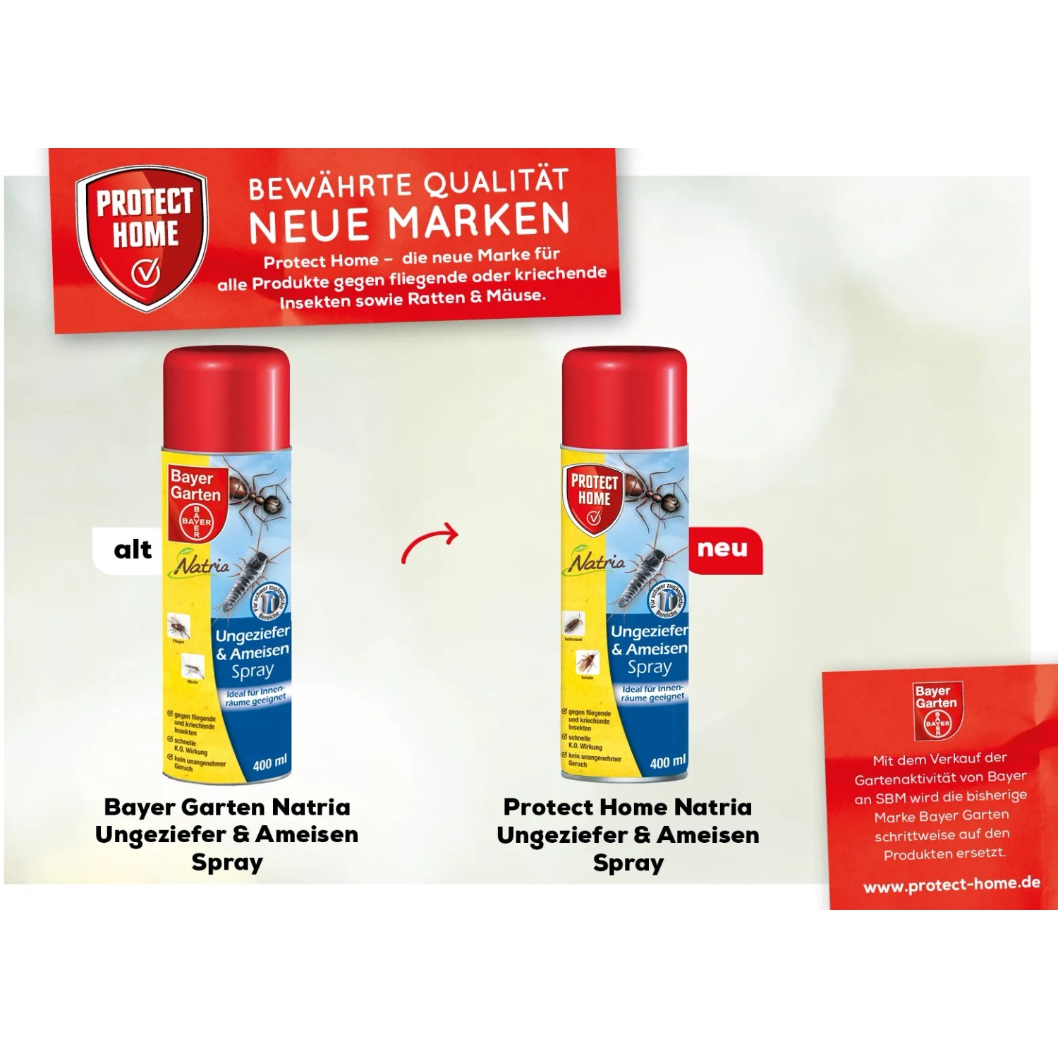 Protect Home Natria Ungezieferspray 400ml: Spray gegen Ungeziefer und Ameisen.