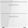 Optifit Unterschrank Rurik986, 60 cm breit, mit 3 Auszügen und weißen Hochglanzfronten.