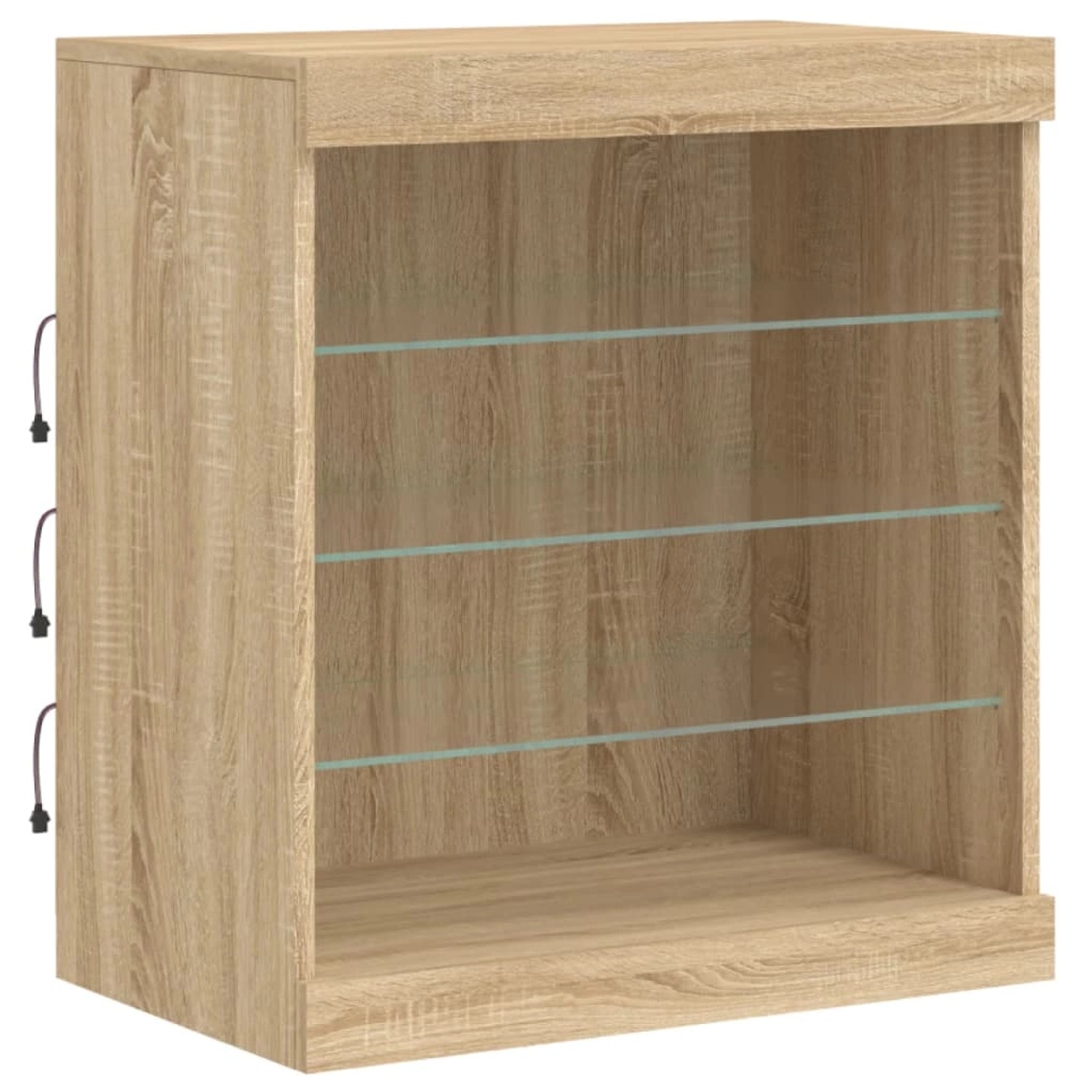vidaXL Sideboard mit LED-Leuchten Sonoma-Eiche 60,5x37x67 cm 836695 günstig online kaufen