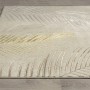 Beiger Kurzflor Teppich (290x200 cm) mit Blattmuster von Floornovo.