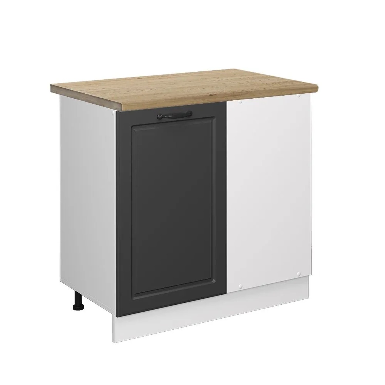 Vicco Eckunterschrank R-Line Küchen Eckschrank Anthrazit Landhaus Weiß 86 cm AP Eiche
