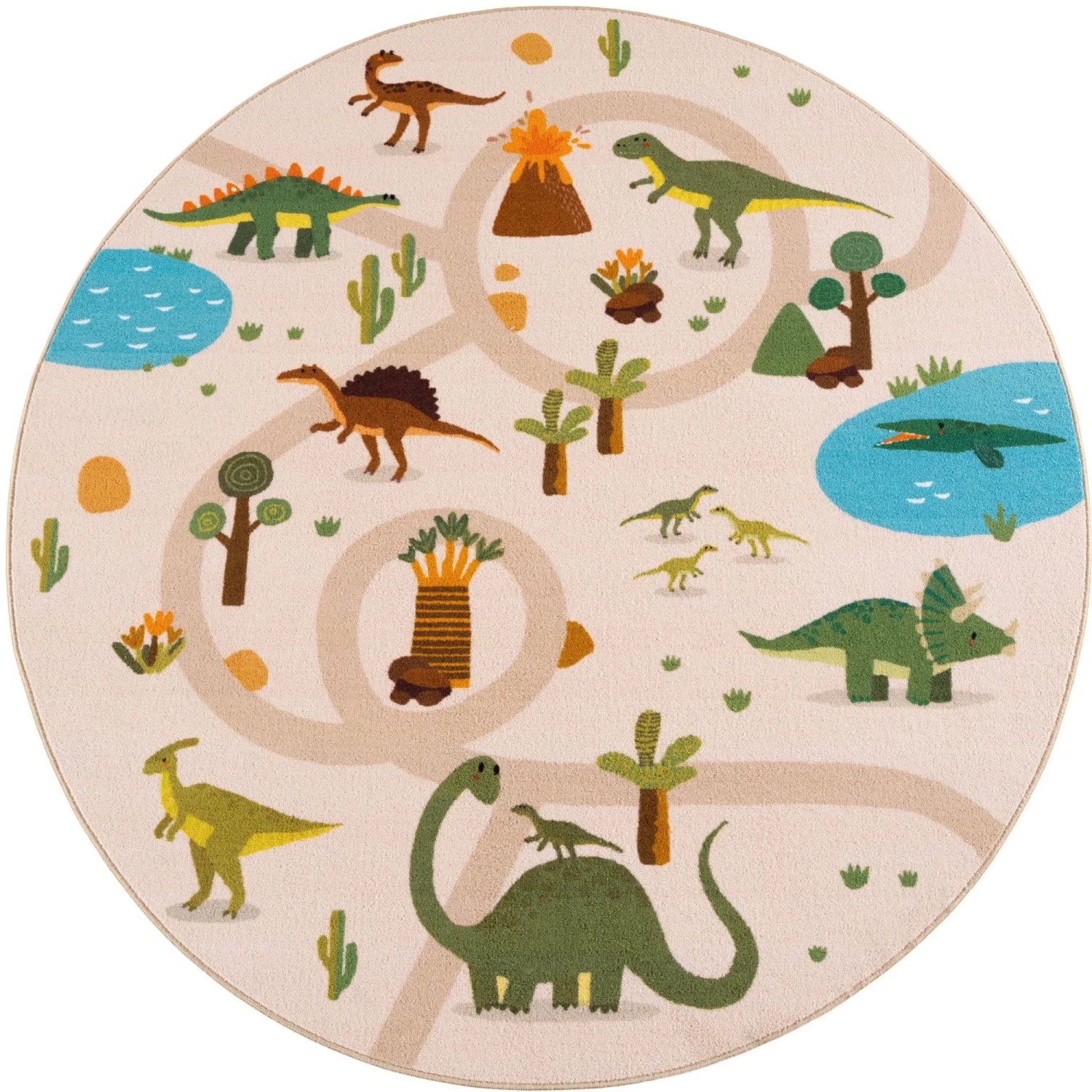 Ayyildiz Kinderteppich Coco 1131 Beige Ø 160 cm