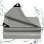 Graue WOLTU Abdeckplane 3x3m, wasserdicht, mit Ösen und verstärkten Ecken.