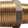 Gewinde-Reduziernippel aus Rotguss, 21 mm (R 1/2) x 26,4 mm (R 3/4) für Gewindefittings.