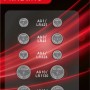 10er-Pack Alkaline Knopfzellen verschiedener Typen (AG1, AG3, AG4, AG10, AG13/LR44).