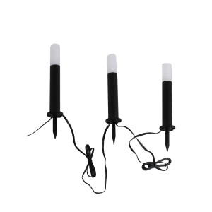 Lindby LED Smart Home Wegbeleuchtung Garten Elvor 10020191 Dimmbar Modern in Schwarz aus Edelstahl 3-flammig