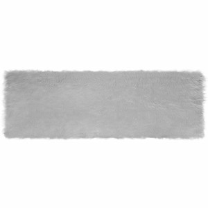 vidaXL Kunstschaffell Teppich Tafalla Grau 80 x 250 cm Polyester 42021524