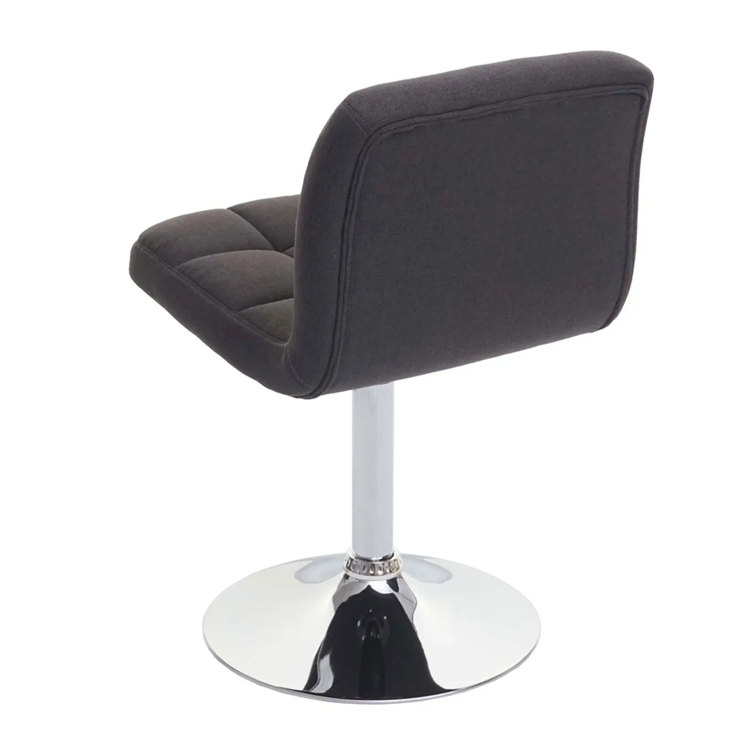 MCW Esszimmerstuhl Cadiz, 6er-Set, dunkelgrau, Polsterstuhl mit Chromfuß.