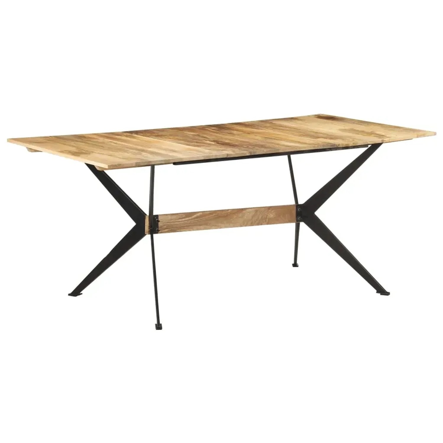 vidaXL Esstisch 180x90x76 cm Mango Massivholz mit natürlichem Finish