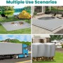WOLTU Abdeckplane Grau-Schwarz 2x3m: Wasserdicht, vielseitig einsetzbar, z.B. für Pool, Holzstapel, LKW.