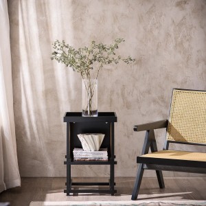 SoBuy Beistelltisch mit Zapfenverbindungen Couchtisch Nachttisch HFBT03-SCH