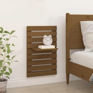 vidaXL Wand-Nachttische 2 Stk Honigbraun Massivholz Kiefer 824771