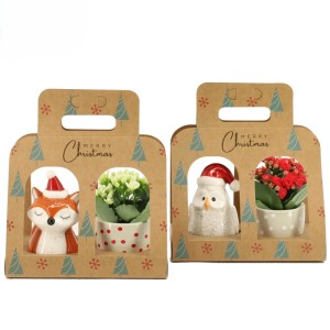 Geschenkset Flammendes Käthchen Keramik Topf Ø 6 cm