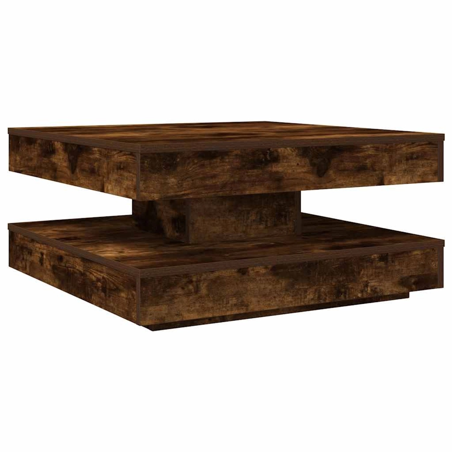 vidaXL Couchtisch 360-Grad Drehbar Räuchereiche 70x70x34,5 cm 858483 günstig online kaufen