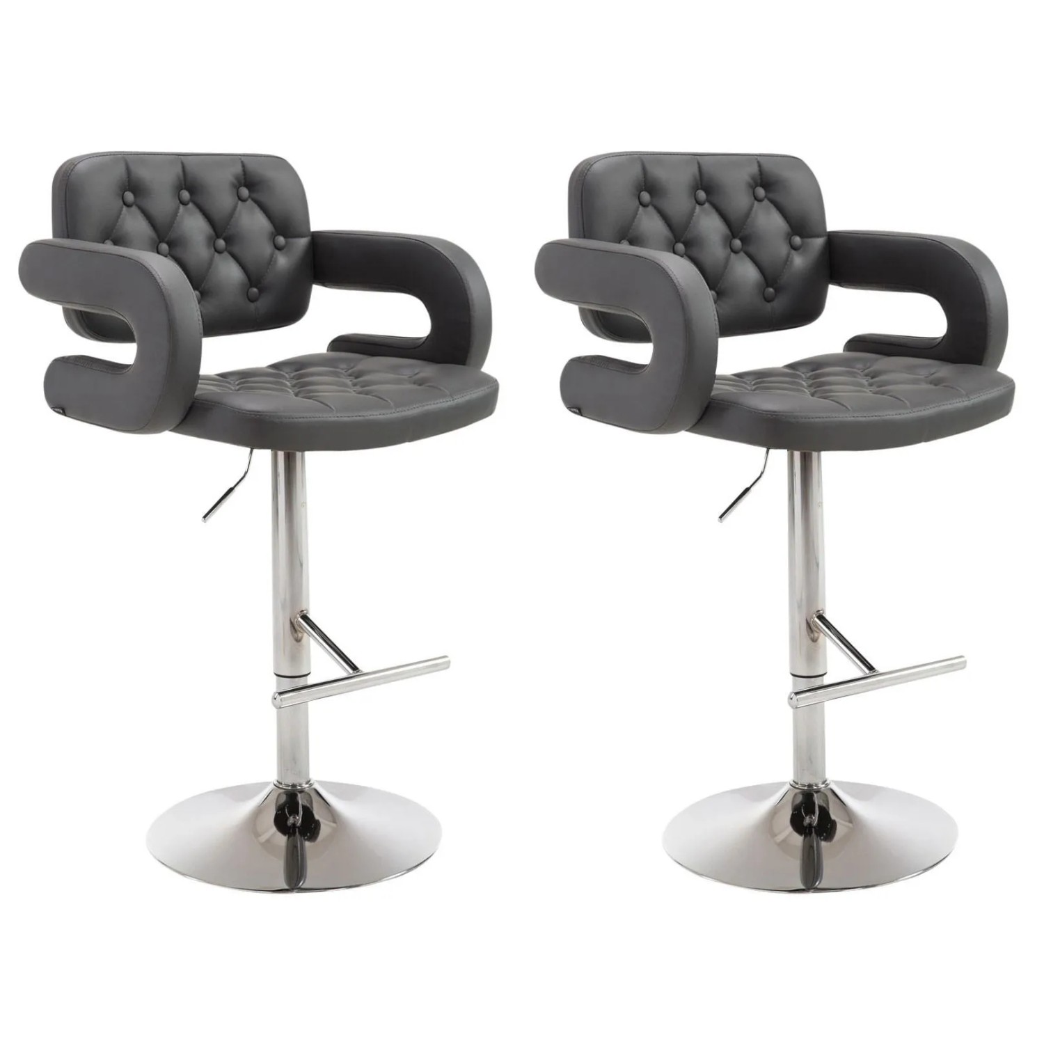 CLP 2er Set Barhocker Dublin Grau