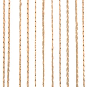 Beige Fadenvorhänge (2 Stk.) als Fensterdeko oder Raumteiler.