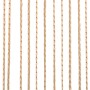Beige Fadenvorhänge (2 Stk.) als Fensterdeko oder Raumteiler.