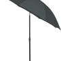 Grauer Siena Garden Marktschirm City, Ø 180 cm, mit Schieber zum Öffnen und Schließen.