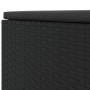 Detailansicht: Schwarzes vidaXL Garten Lounge Set aus Poly Rattan mit Kissen.