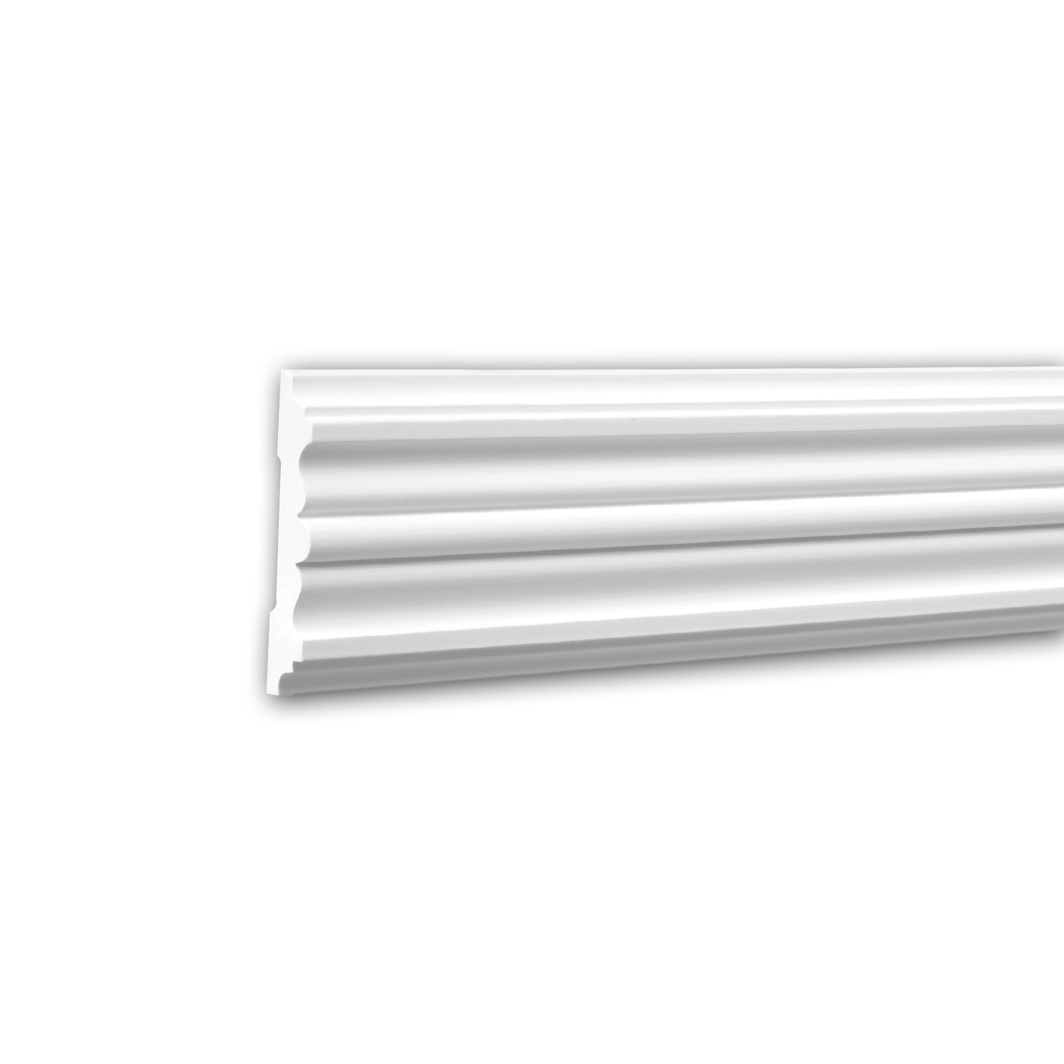 PROFHOME 151310 Wand- und Friesleiste Stuckleiste Zierleiste Wandleiste 2 m 200 cm x 1,9 cm x 9,6 cm Weiß
