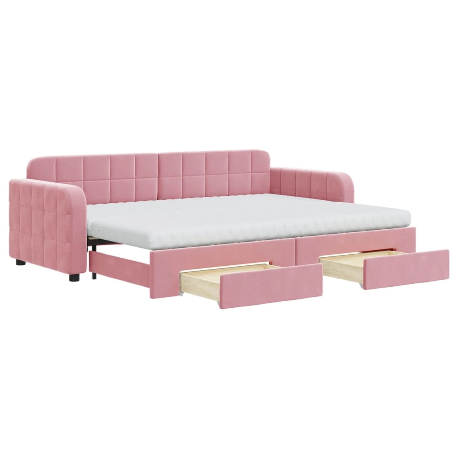 vidaXL Tagesbett Ausziehbar mit Schubladen Rosa 80x200 cm Samt1883328 günstig online kaufen