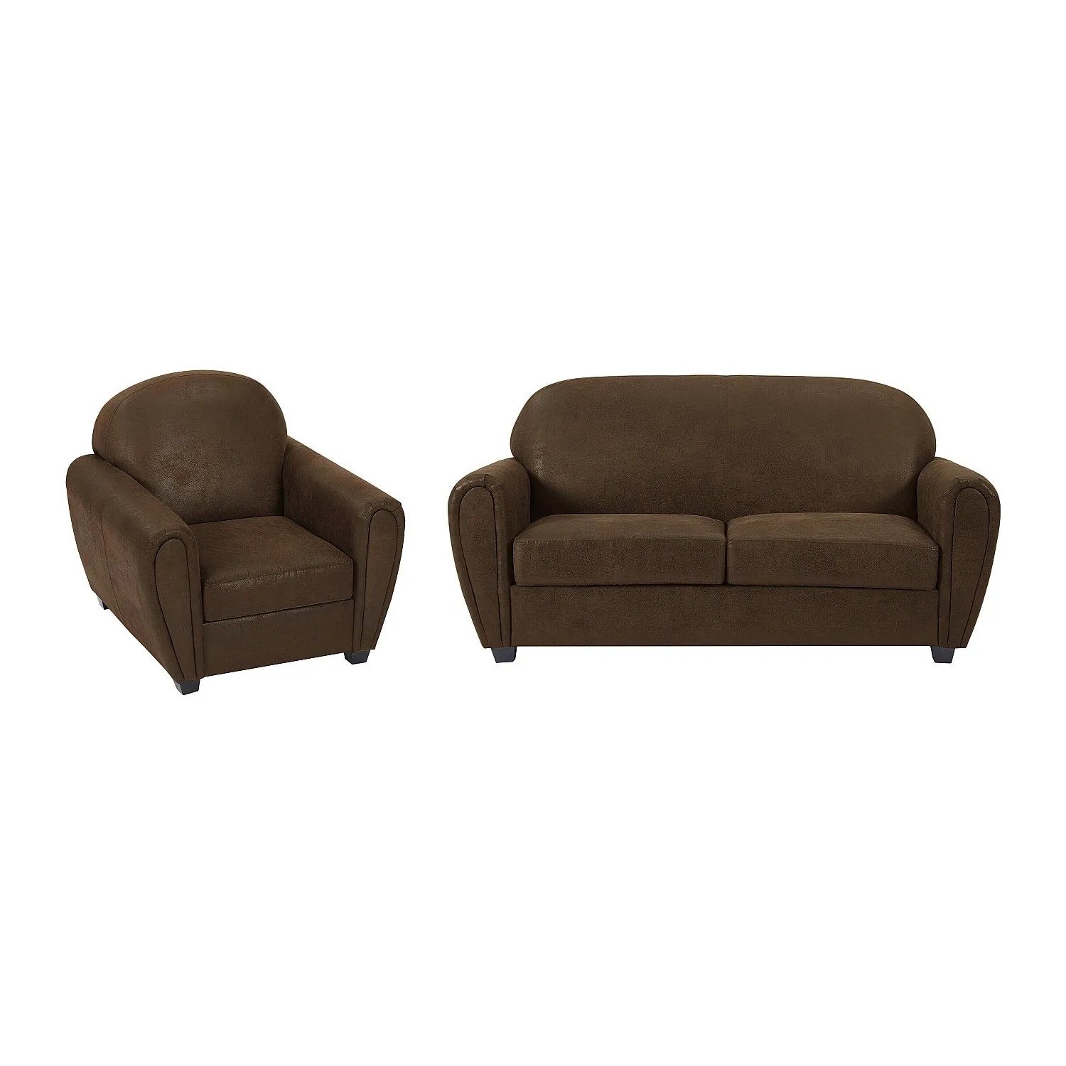 Vente-unique Couchgarnitur Mit Sessel Victory Braun 170 cm  94 cm