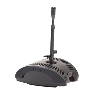 Pontec PonDuett 3000 Unterwasserfilter für Teiche mit Wasserspiel, schwarzes Gehäuse.