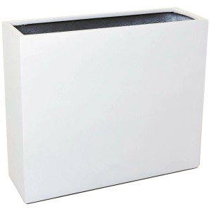 Weißer Vivanno Pflanzkübel Elemento auf Rollen, 88x30x75 cm, ideal für Garten und Terrasse.