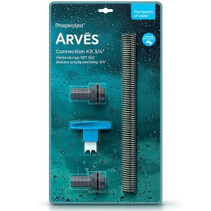 Arves Verbindungsset 3/4 Zoll für Regentonnen, inkl. Bohrer und Schlauch.
