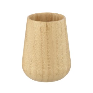WENKO Zahnbürstenhalter Maru aus FSC®-Bambus, konische Form.