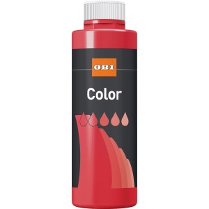 OBI Color Voll- und Abtönfarbe Rot, matte Dispersionsfarbe im 500 ml Gebinde.