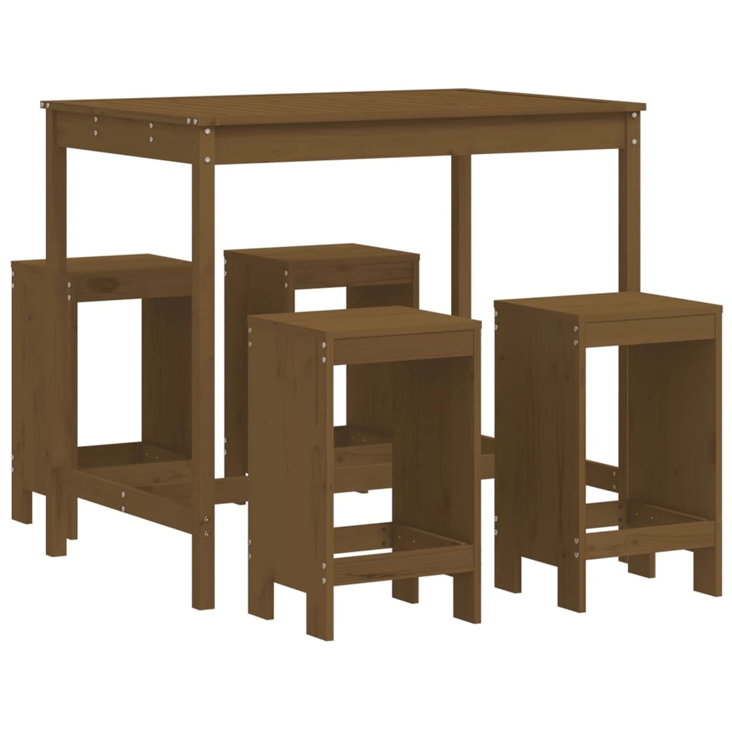 Thumbnail - vidaXL 5-tlg Gartenbar-Set Honigbraun Massivholz Kiefer Modell 6