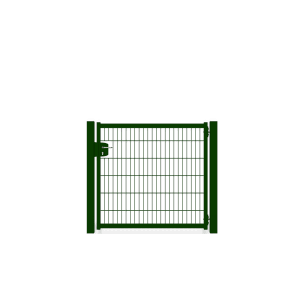 Grüne Zaunguru Gartentür Berlin mit Doppelstabmatte, 149.7 cm breit.