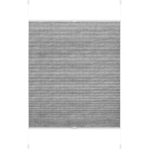 Graues Gardinia Plissee Concept zum Klemmen, 80x130 cm, aus Recycling-Stoff.
