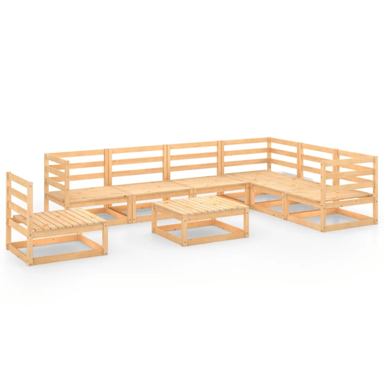 vidaXL 8-tlg Garten-Lounge-Set Massivholz Kiefer Modell 102 günstig online kaufen