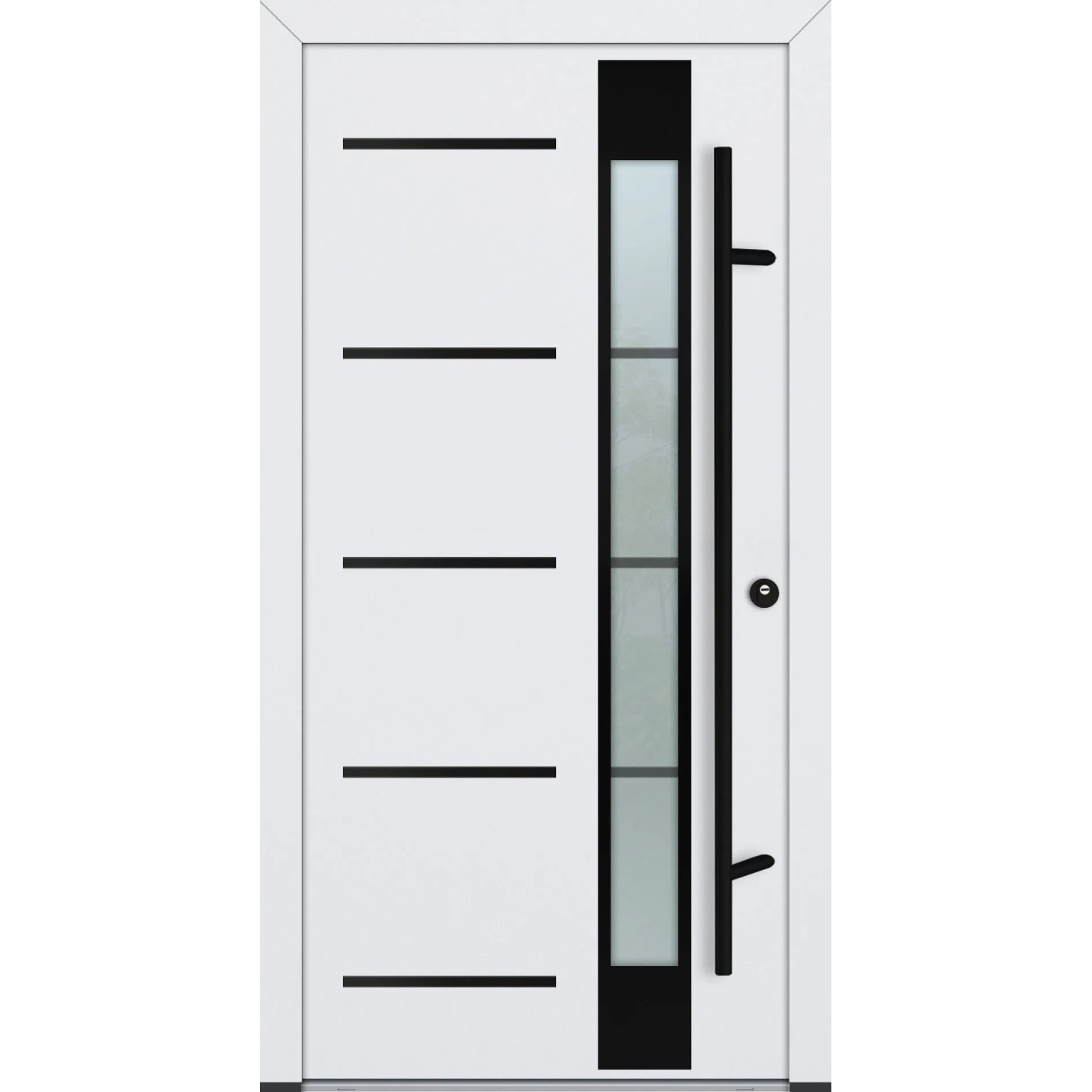 FM Türen AS68 Modell 65 1000 x 2100 Weiß Rechts Innen Beschläge Set 01