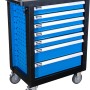 Blauer Güde Werkstattwagen Premium GWSP 07 mit 7 Schubladen und Ablagefläche.